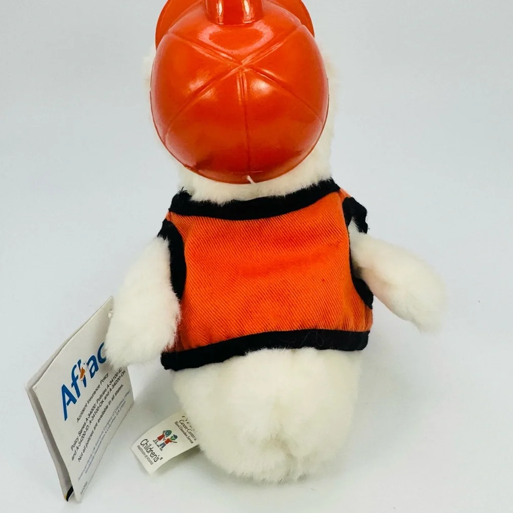 AFLAC INSURANCE TALKING PLUSH Construction Worker Hard Hat Vest DUCK 6